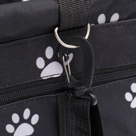 Car Seats for animals 40*30*25 cm, black with white paws-7