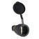 Forest socket 16-005, 16 A, 250 V, IP44, with salary, with a plug, rubber, black