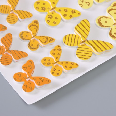 Interior sticker PVC "Roy butterflies" yellow 26x15.5 cm-1