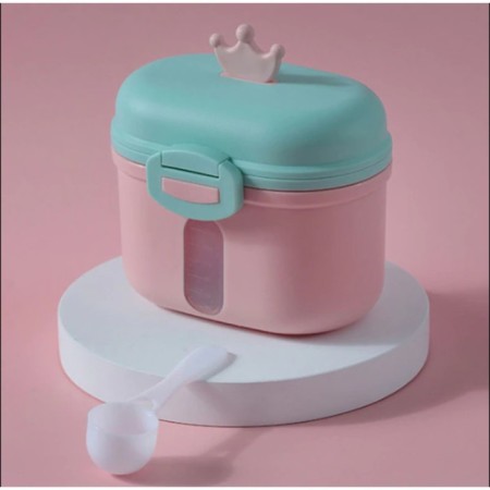Container for storage of baby food "Crown", 240 gr., Pink color-1