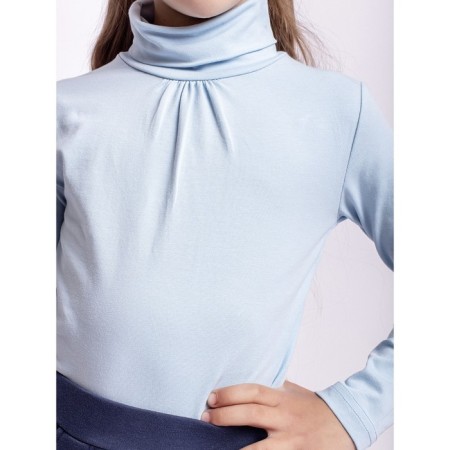 Turtleneck for girls, height 122 cm, blue color-3