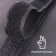 Siger pillow "Automobile Bone", on a car headrest, perforated eco -leather, gray