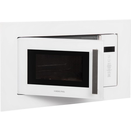 Built -in microwave oven Hiberg VM 6502 W, 700 W, 20 l, 5 modes, grill, white-1