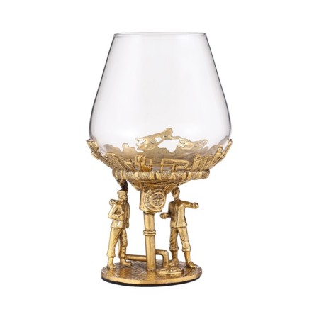 Cognac glass "Neftyanniki", gold-2