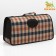 Bag - carrying for animals with a curtain, size L, 53 x 22 x 29 cm, checkered