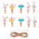 Decorative “Bunnies” Prischelings set 10 pcs., 1.5 × 12 × 14 cm