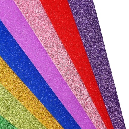 Set "Foam with sparkles" A4, 10 sheets, 10 colors, thickness 2 mm-4