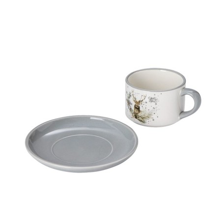 Tea pair of Dolyana "Forest Tale", 2 items: a cup 210 ml, a saucer d = 15 cm-1