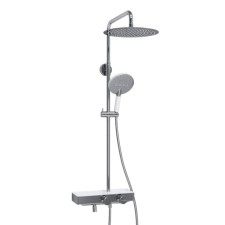 The shower system wasserkraft a113.16.059.ch Thermo, tropical shower, thermostat, chrome