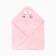 Lovelife towel "friend", col. Pink, 80x80 cm, 100% PE, microfiber 280 g/m2