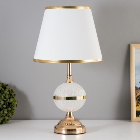 Elizabeth table lamp E27 40W white-gold 25x25x37 cm Risalux