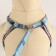A set of ammunition with a soft harness, leash 120 x 1 cm, Osh 28-54 cm, OG 36-60 cm, gray-blue.
