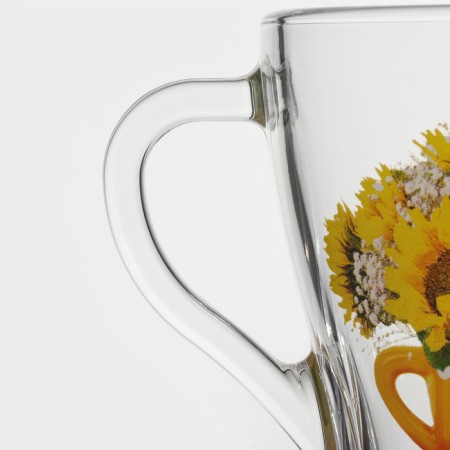 Glass Glass "Flower Chalice", 250 ml, MIX drawing-3