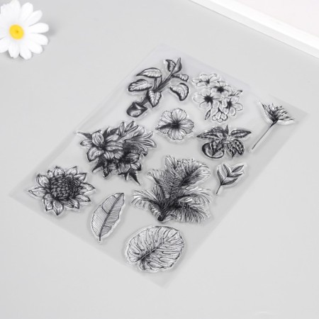 Stamp for creativity "Home flowers" 15x21x0.3 cm-1