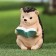 Garden figure "Hedgehog reads the book" 10x9x14cm