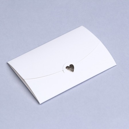 Envenue for certificate with embossing, white, 10.5 x 7 cm