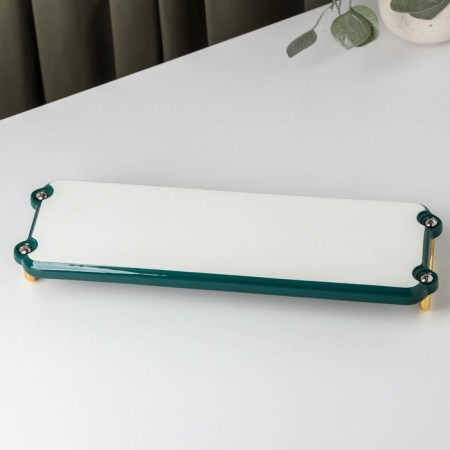 Ceramic dish for serving with handles "Emerald", 33 × 11 cm-3