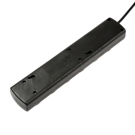 Luazon Lighting network filter, 5 outlets, 3 m, 2200 W, 3x0.75 mm2, 10 A, 220 V, with a fuse, black-6