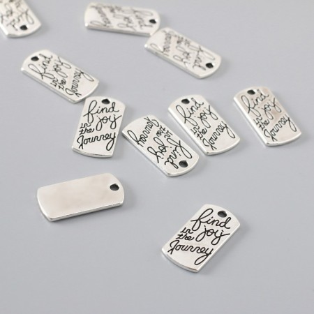 Decor for creativity Metal "Token on a trip" silver 2x1 cm