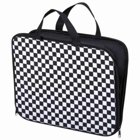 Lightning folder with handles Brauberg A4, 1 department, polyester, 20 mm, "Black and White", 272172-3