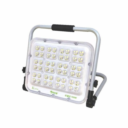 Battery working lamp, 100 watts, 6000 mAh, 5200 lm, diode 2835, IP65, 17 x 20 x 5 cm