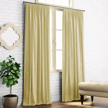 Set of curtains "Kim", size 140 x 270 cm - 2 pcs, lemon