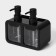 Double dispenser for soap and detergent Raccoon, with a sponge included, 300 ml, black color