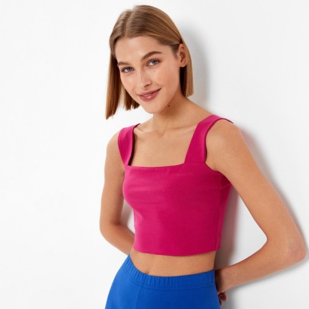 Top female minku: Basic line Fuchsia color, rr 44-4