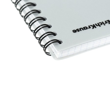 Notepad for spirals A5, 80 sheets, cage, Erichkrause "Life Style", plastic cover silk -screen cover, OFSET BELICT 100%, silver-6