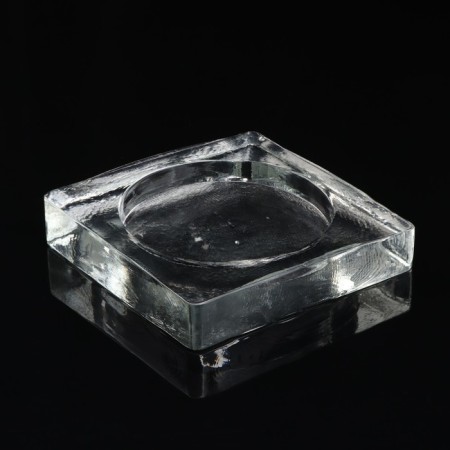 Square candlestick, 10x10x2 cm, with in -depth diameter of 7.7 cm-1