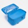 Cosmetic bag, 3 parts on lightning, color is bright blue
