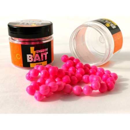 Artificial nozzle Energy Bait "caviar", flavored, m, 7 mm, 63 pcs, bright pink color 914