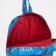 Baby backpack on a zipper, an external pocket, a reflective strip, blue color