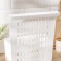 The storage basket suspended on the door, 25 × 13 × 36 cm, white color