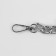 A chain for a bag, with carbines, 14 × 18 mm, 60 cm, silver color