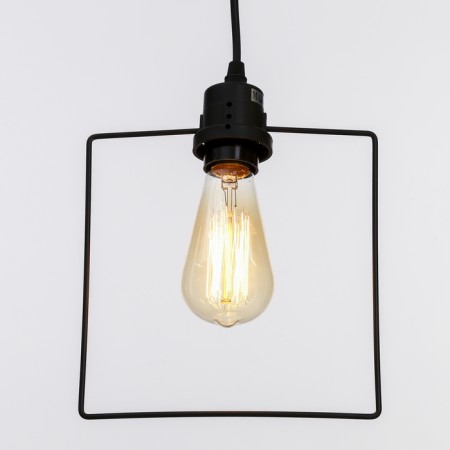 Economic light "Square" 1x40W E27 black 20x9x35-78 cm.-1