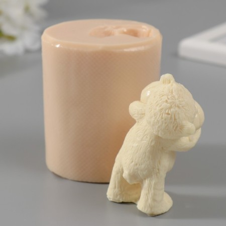 Silicone Mold "Bear with Big Heart" 9x5.5x4.5 cm mix-2