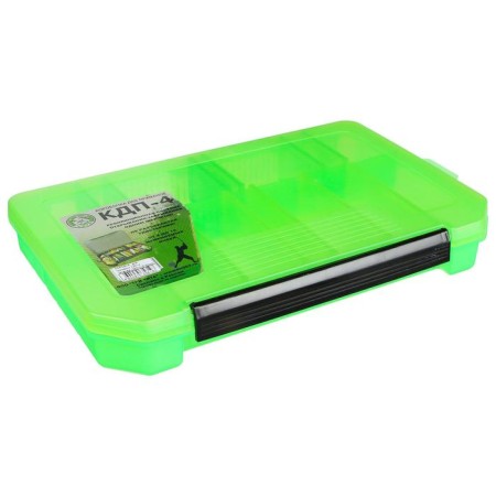 Box for baits KDP-4, green color, 340 × 215 × 50 mm