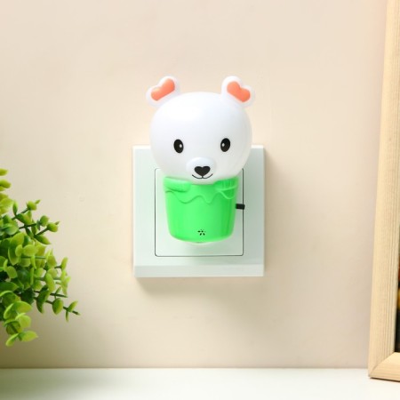 Nightlight "Bear in the basket" 1W 6x6x10 cm Risalux
