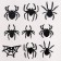 Stick on the glass "Spiders"