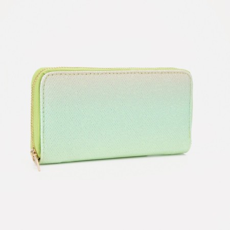Women's wallet with lightning, light pink/yellow color-1