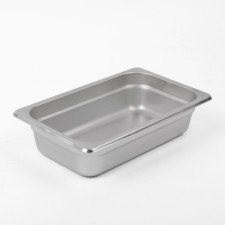 Gastrootiness 1/4 of stainless steel, 65 mm, 26.5 × 16.2 × 6.5 cm, thickness 0.8 mm