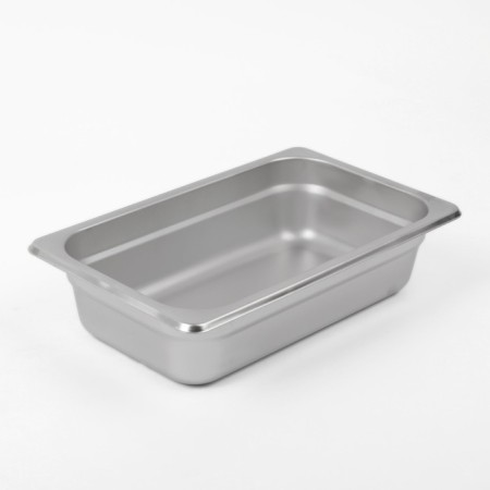 Gastrootiness 1/4 of stainless steel, 65 mm, 26.5 × 16.2 × 6.5 cm, thickness 0.8 mm
