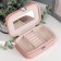 Casket to the leatherette for jewelry "Pink" combined 4.5x10x15 cm