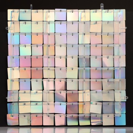 Panel with sequins for photo zones, square, 30*30cm, green color-2