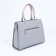 Lightning tout bag, outer pocket, long belt, gray color