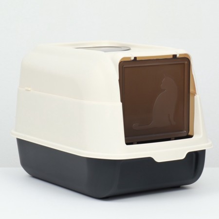 The toilet is closed with a folding top of 36 x 51 x 34 cm, black-3