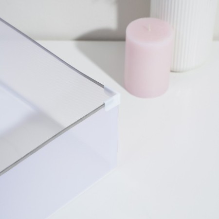 Shoe storage box Large Size sharing 22 × 34 × 13 cm, white color-5