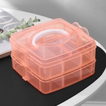Organizer for storage, 2 tiers, 12 cells, 16 × 15 × 9 cm, color mix-10