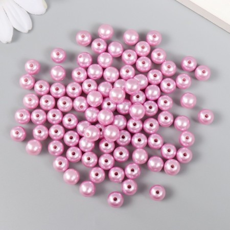Set of beads "needlework" plastic, diameter 8 mm, 25 g, light pink-1